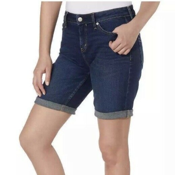 Calvin Klein Jean Denim Tiare Blue Bermuda Shorts - Picture 2 of 8